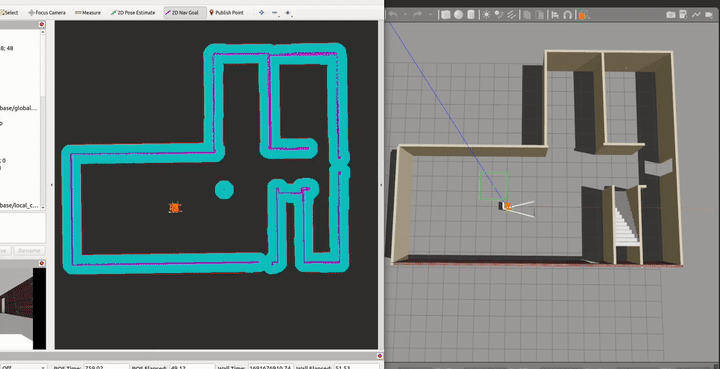 Animated indoor path planning and navigation demonstration