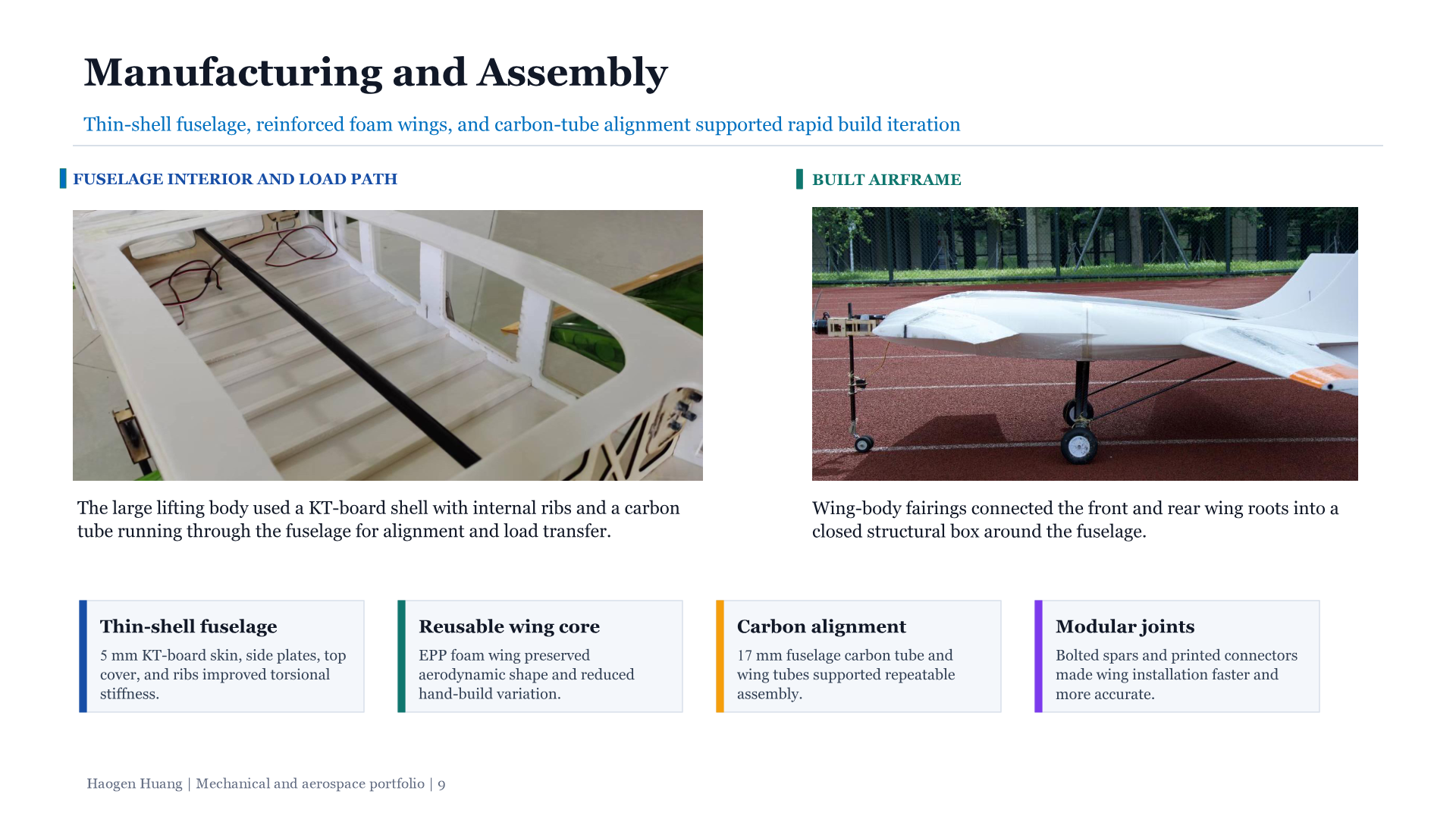 Slide 9, morphing airfoil test and results