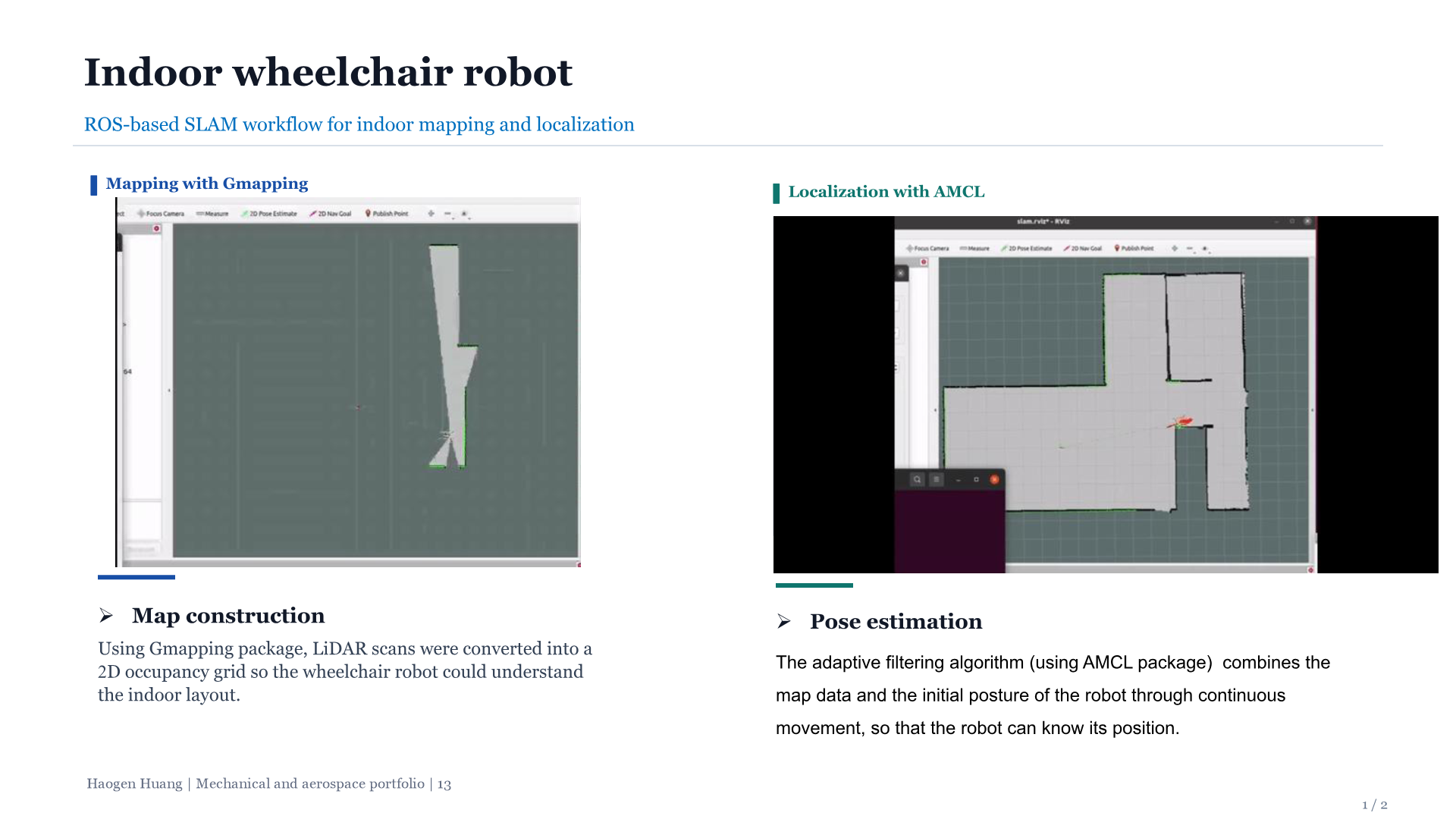Slide 13, Gazebo simulation demonstration